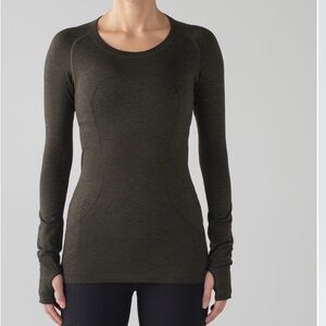 Lululemon Athletica Olive/Black Long Sleeve Sz 10